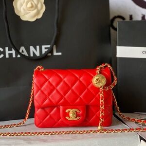 Deep wine red, versatile Chanel backpack❤️